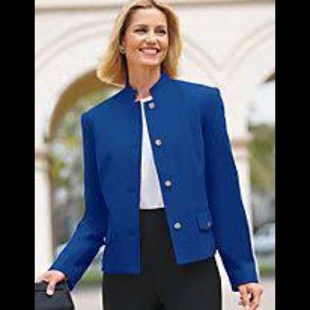 Vintage Mark Reed blue wool blazer jacket